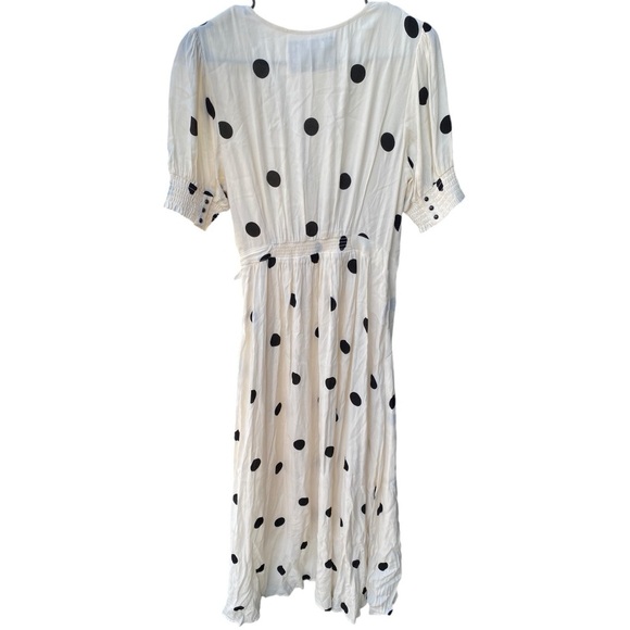 Anthropologie Maeve Breanna Polka Dot Wrap Dress I Size: 10 - Picture 8 of 12
